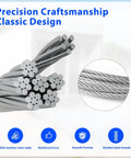 150 Inch Enclosed Cargo Trailer Ramp Door Cable Kit CAB1 8CB150 Replacement Cable Beefed Up High Strength Steel Wire Core