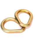 Beefy Heavy Duty Alloy Steel Pear Shaped Ring Set Galvanized No Welding 7000 Lbs Load Capacity 12mm Diameter Half Inch Forged One Piece Cable