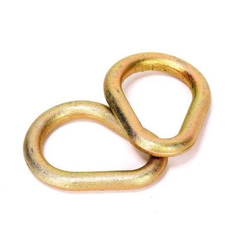 Beefy Heavy Duty Alloy Steel Pear Shaped Ring Set Galvanized No Welding 7000 Lbs Load Capacity 12mm Diameter Half Inch Forged One Piece Cable