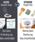 Comparison of Touch Free Toilet Lid Lifter Two Pack White Hygienic Toilet Seat Handle with other designs, highlighting bendable design.
