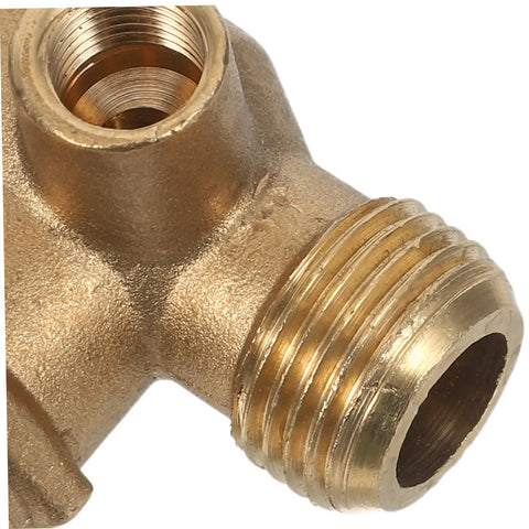 Beefy Heavy Duty Metal Air Compressor Check Valve With 20mm Connector One Way Air Control Valve For Pneumatic Systems Energy Saving Spare Part For Industrial Workshop Use, brass threaded body close-up