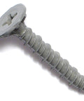 Badass Phillips Head Cement Board Screws Feature Self Piercing Tips For Fast Drywall Setup Without Pre Drilling Steel Build Resist Rust And Wear In Eight By One Quarter Inch Size Case Stocks 157 Heavy Duty Bolts close-up view of a heavy-duty self-piercing screw.