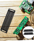 Circuit Board Storage Stand Pack Of 4 ESD Rack Anti Static Shelf PCB Holder displayed on a wooden workbench with circuit board