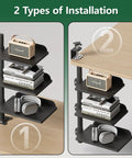 3 Tier Clamp On Desk Shelf With Height Adjustment And 360 Degree Rotatable Tray For Over Under Desk Storage Baffle Included
