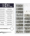 Top Shelf Heavy Duty Nuts And Bolts With Screws Washers And Seal Rings Hardware Kit in 1000 piece organizer with assorted sizes.