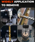 Must Have 24 Piece Screw Extractor And Left Hand Drill Bit Set used in removing damaged screws and bolts