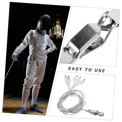 Foil Fencing Hand Wire Cord For Training And Competition Lightweight Portable Electric Conductivity Cable with accessories and fencer