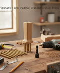 Workshop table with Dual Thread Hanger Bolt Set With Driver For DIY Furniture Assembly And Light Fixture Mounting, tools visible