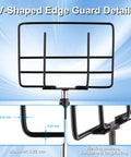 V-Shaped Corner Guards on Rugged Edge Protector Handle Pole With Sponge Grip, Adjustable 4.3 to 8.7 Feet for Flatbed Cargo and Boards