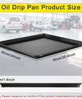 Three Piece Extra Large Heavy Duty Oil Drip Pan Set 35.4 by 24 by 1.6 Inches Plastic Oil Drain Tray dimensions