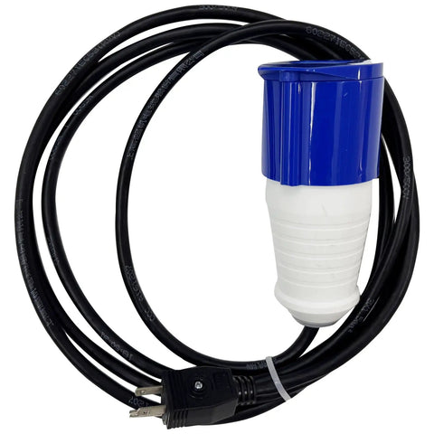110V power cord with blue and white connector for Heavy Hitter 110 Volt Electric Drum Rotator Mixer.