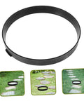 Round Concrete Paver Mold For DIY Garden Paths And Patios, Easy To Use Reusable Cement Mold shown in black with lawn setup
