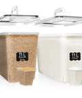2 Pack Extra Large Food Storage Containers With Lids 11L Each Easy Carry Handle BPA Free Airtight For Flour Sugar Rice Cereal Bulk Pantry Organization