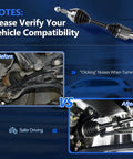 4WD CV Axle Front Left Or Right For Ram 1500 2012 To 2025 Replacement Shaft Heavy Duty 4x4 Vehicle Front Axle Direct Fit Durable Steel Construction Smooth Operation Easy Install Long Lasting Performance, installed under vehicle