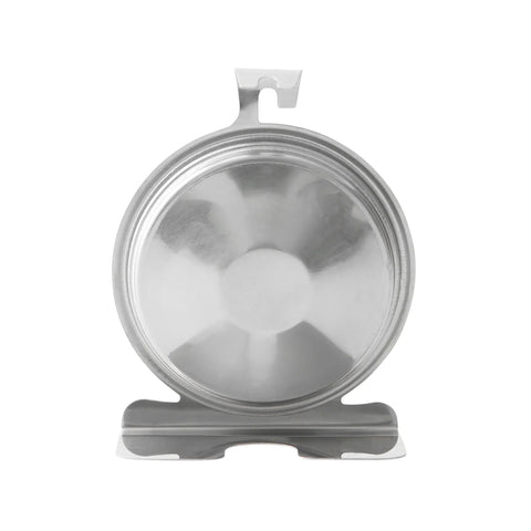 Back view of Large Dial Oven Thermometer With Three And A Quarter Inch Dial Easy Read 100 To 600 F Range Glass Lens And Red Pointer Silver Finish