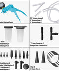 Brake bleeder kit by DURATECH: blue 2-in-1 handheld vacuum pump with hoses, reservoir jars, adapters in portable case
