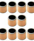 Ten Pack Heavy Duty Oilless Bushing Sleeve Bearings With Zero Sweat Maintenance Free Design And Built Tough Carbon Steel Core For Smooth Reliable Spin On Any Rigged Or Workshop Build - close up view of brass bushing sleeves