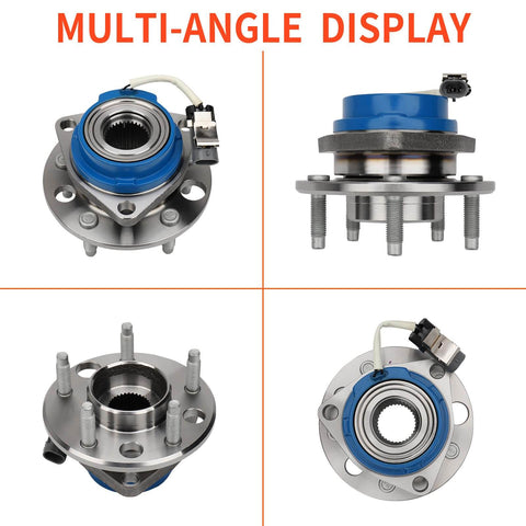 Front Wheel Hub & Bearing Assembly (Single Unit, Left or Right) Fits Chevy Pontiac Cadillac Oldsmobile Buick Models, Sealed Ball Bearing Wheel Hub 513087, OE Fit, Includes High-Temp Grease multi-angle display