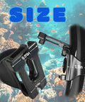 Two Pack Snorkel Clips Universal Plastic 25mm Snorkel Holder And Retainer For Scuba Diving And Snorkeling Gear Quick Release Air Tube Keeper Durable Snorkel Clip Replacement with size measurements.