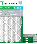 Heavy Duty 16x24x1 Air Filter MERV 8 For Dust And Allergen Defense, 4 Pack Electrostatic Pleated HVAC Furnace Replacement