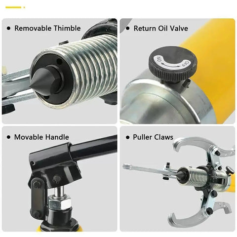 Heavy Duty Hydraulic Gear Puller Kit 5 10 15 20 30 50 Ton With 2 And 3 Jaw Bearing Puller Tool features and components