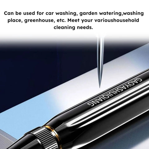 Powerful High Pressure Home Car Wash And Garden Sprayer With Adjustable Nozzle, close-up showing text and design details.