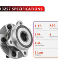 Front Wheel Bearing And Hub Assembly With ABS For Lexus HS250h 2010 2012 Scion iM 2016 Scion tC 2011 2016 Toyota Corolla iM