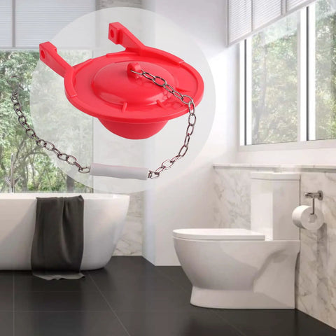 Two Pack Large 3 Inch Toilet Flapper Replacement For Toto Oversized Flappers G Max THU138S THU175S TPR Rubber Seal in bathroom