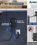 Garbage Disposal Air Switch Kit Dual Outlet Design For Sink Top Waste Disposer On And Off Button Brass Cover UL Listed Pro Grade