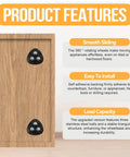 Wooden panel showing 12 Pack Self-Adhesive Caster Wheels For Small Kitchen Appliances Like Coffee Makers, Blenders, Mixers And Air Fryers