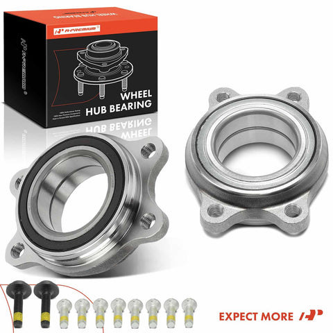 2 Pack Wheel Bearing Kit For Audi A4 A5 A6 Q5 S4 S5 S6 S7 S8 Quattro Allroad Models, showing two wheel bearings and packaging