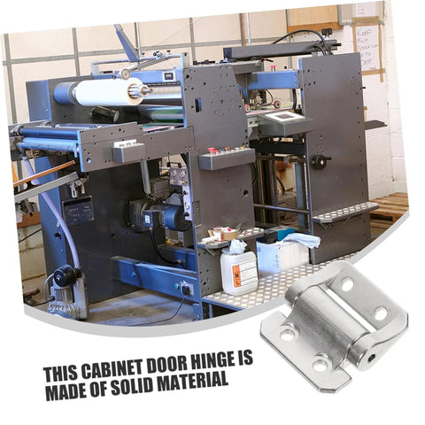 Mobestech cabinet door hinge replacement, close-up of heavy-duty damping hinge in silver metal.