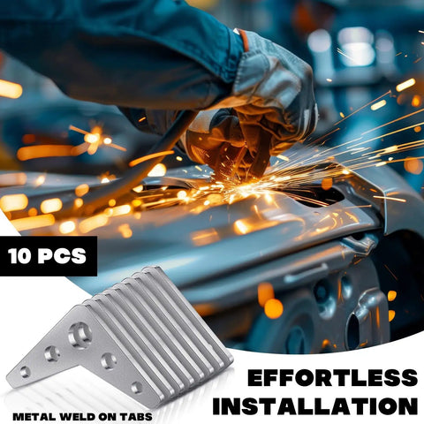 Badass Heavy Duty Weld On Gusset Plates 10 Pack 3X3 Inch Steel Triangle Tabs 1 4 Thick in use during metal welding.