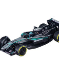 Mercedes-AMG F1 W14 E Performance G Russell No 63 One To Forty Three Scale Analog Slot Car For GO Tracks, angled view