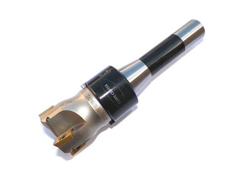 2 Inch Face Shell Mill Cutter With 90 Degree Geometry, Four Flutes, R8 Shank, Pro Grade with Installed APMT1604 Inserts