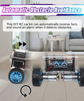 Hands On DIY Self Balancing Robot Car Kit For STEM Practice With ESP32 Board Ultrasonic Obstacle Avoidance And Soldering Practice WiFi And IR Dual Control Educational Electronics Kit For Teens And Kids 15 Plus, automatic obstacle avoidance demo