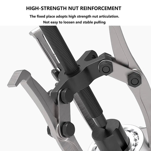 Close-up of Hardcore Heavy Duty Gear Extractor Tool With Three Jaw Bearing Puller showing high-strength nut reinforcement.