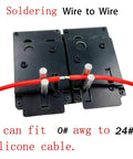 RC Soldering Station Jig for XT90 XT60 XT30 EC5 EC3 Deans T Plug Connectors with 0Awg to 24Awg silicone wire setup