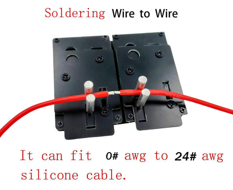 RC Soldering Station Jig for XT90 XT60 XT30 EC5 EC3 Deans T Plug Connectors with 0Awg to 24Awg silicone wire setup