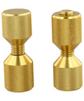 Pipe Fitter Flange Alignment Pin Set 1-1/8 Inch Two-Hole Dowel Pins For ASME Flange Aligner Kit Hardened Aluminum Tool Gold Finish