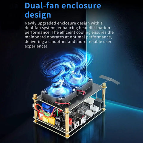 32Bit CNC Engraving Machine Control Board Kit with dual-fan enclosure for enhanced cooling and performance