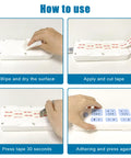 Instructions on using Heavy Duty Double Sided Mounting Tape for Picture Hanging and Wall Art, 1 Inch Wide by 9.85 Feet Long.