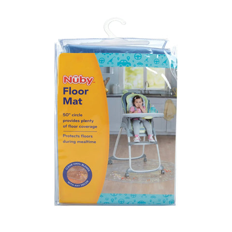 Waterproof High Chair Floor Mat 50 Inch Diameter Clear Circle Kitchen Mat Protects Floors From Spills And Messes While Your Little One Sits Eats And Learns To Self Feed packaged view