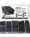 Handy 160 Piece Heat Shrink Tubing Kit With Seven Sizes From Five Sixty Fourths To Nine Sixteenths Inch Two To One Shrink Ratio