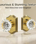 Vintage Crystal Glass Door Knobs Interior Privacy For Bedroom And Bathroom Antique Brass Locksets With Push Pin Inside
