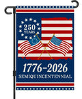 250th Anniversary USA Flag Garden Flag For Outside 1776 2026 Commemorative Patriotic Yard Sign With Stars And Stripes Design
