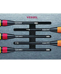 Ball Grip Ratchet Screwdriver Set 5 Piece With 36 Tooth Gear For Smooth Fine Turn Screw Driving CrV Alloy Steel Shanks Case