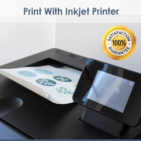 White Waterslide Decal Paper For Inkjet Printers, 20 Sheets, A4 Size 8.25 X 11.7 Inches in printer tray