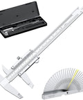 6-inch stainless steel vernier caliper (non-digital) in case with 32-blade feeler gauge