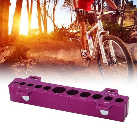 AR Vise Block Set For Bike Maintenance And Repair on a biking trail background